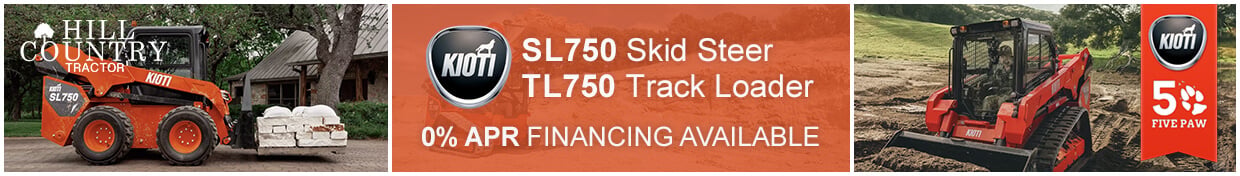Kioti SL750 and TL750 Finance Offer